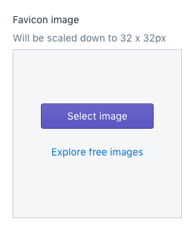 selecteer afbeelding installeer favicon in Shopify